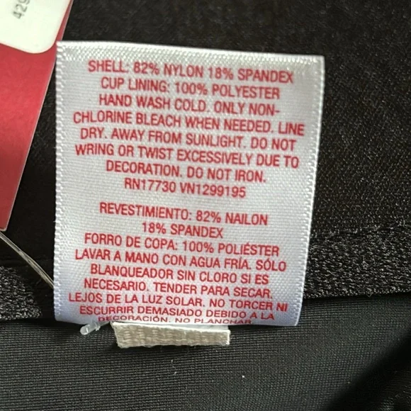 NWT Twist Bandeau Laser Cut Scalloped Hem Tankini Swim Top - Picture 7 of 7